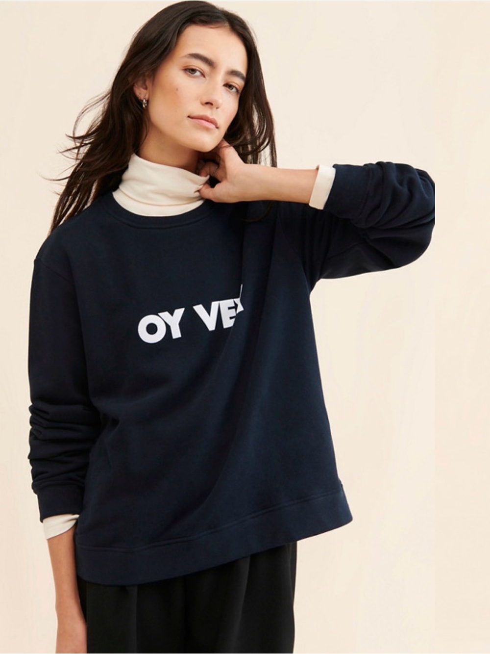 KULE Oy Vey Raleigh Sweatshirt Navy Size Small